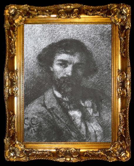 framed  Gustave Courbet Portrait, ta009-2